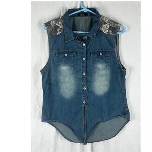 DEB denim vest size‎ XL